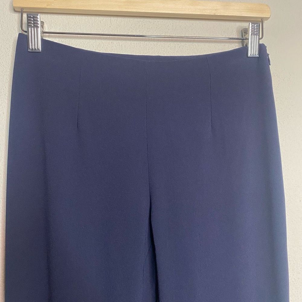 Elegant Navy and White Flare Pants Galvan - Picture 4 of 10